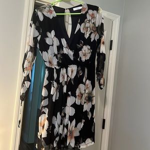 Navy floral dress size medium